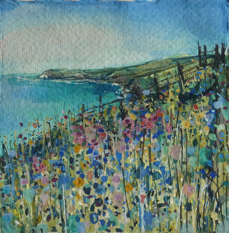 Artist Support Pledge Painting 'Bluebells, Pengirt Cove'