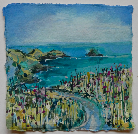 Artist Support Pledge Painting 'Footpath Towards The Rumps' 11cm x 11cm