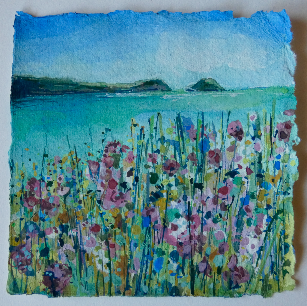 Artist Support Pledge Painting 'Pinks and Sea Campions'